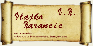 Vlajko Narančić vizit kartica